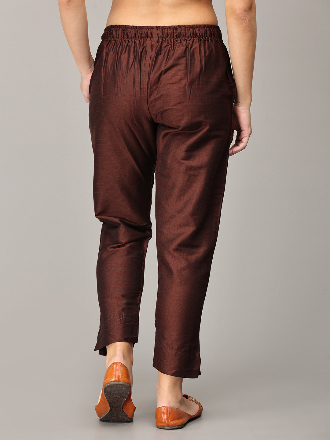 Buy Dark Brown Embroidered Kurta And Schiffli Slim Pants Online  W for  Woman