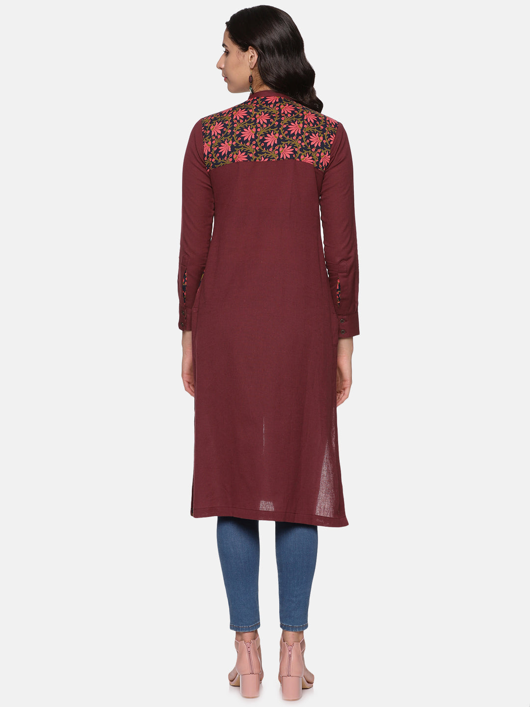 ELLEORA Women’s Classic Front-Open Cotton Kurta