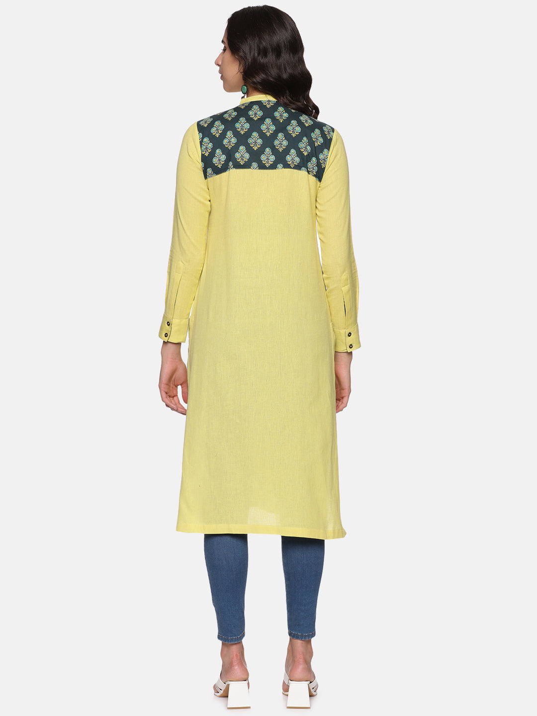 ELLEORA Women’s Classic Front-Open Cotton Kurta