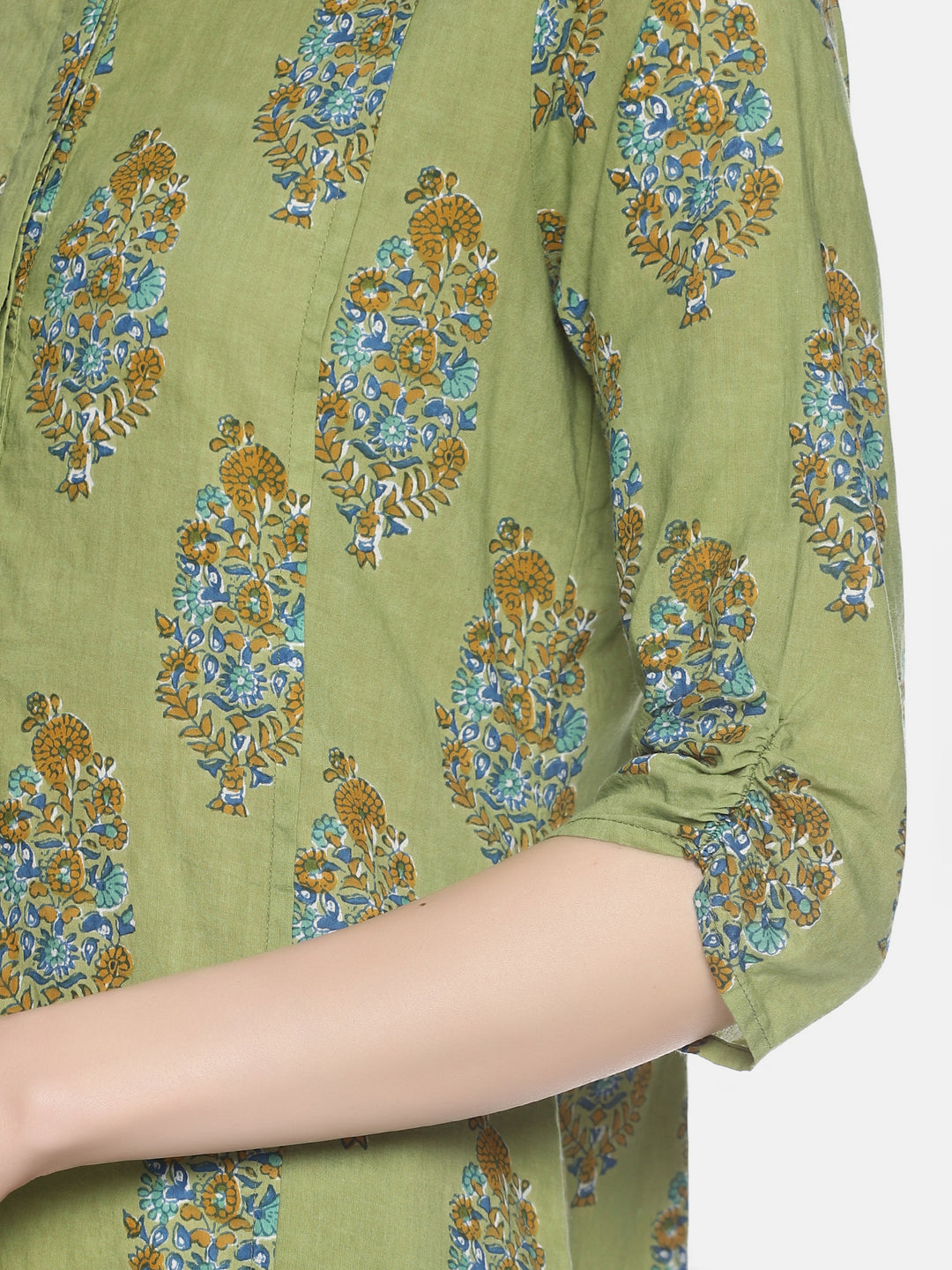 Elleora Emerald Garden Floral Kurta