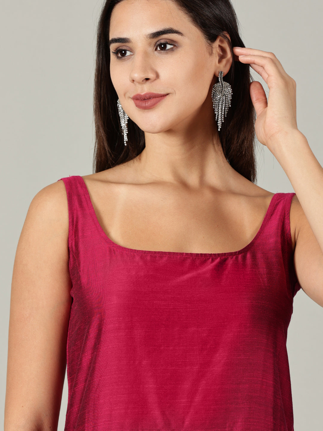 Elleora Magenta Cotton Silk Kurta Set - Vibrant & Elegant