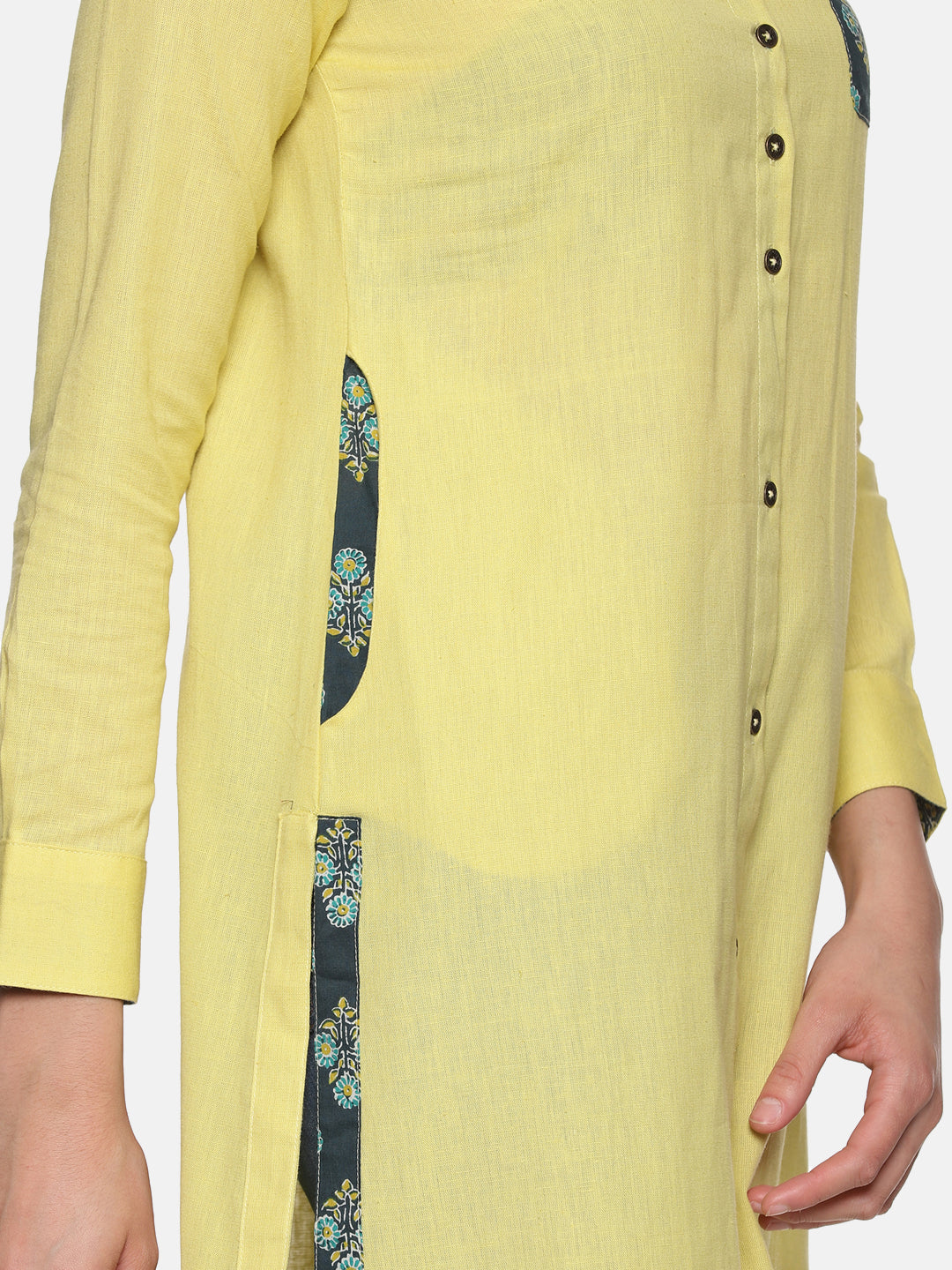 ELLEORA Women’s Classic Front-Open Cotton Kurta