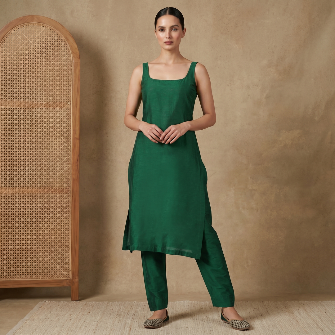 Sleeveless Edit : Bottal green