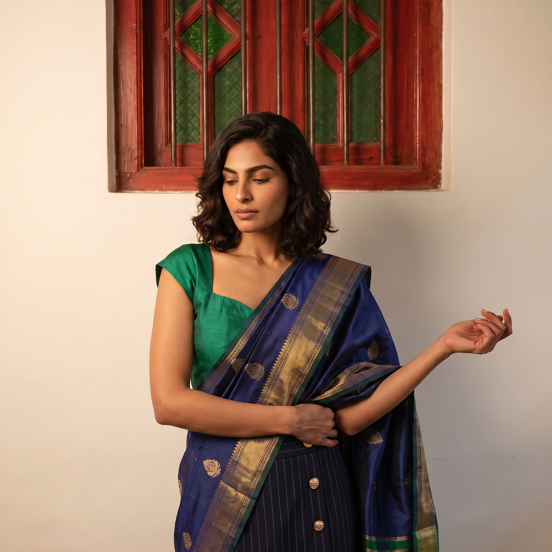 ELLEORA -COTTON SILK BLOUSE