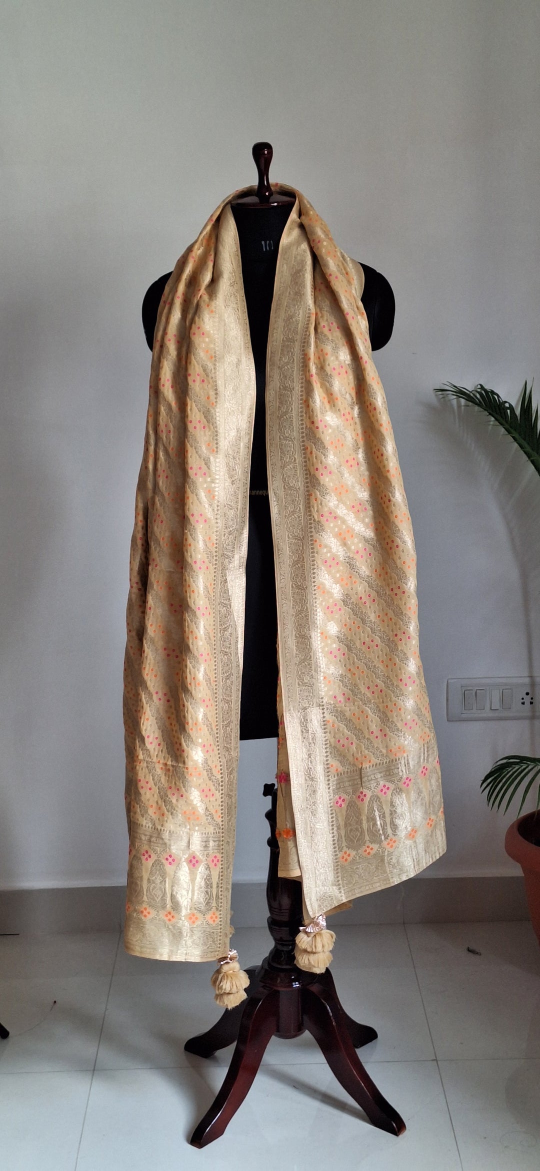 ELLEORA Georgette Viscose Banarasi Dupatta