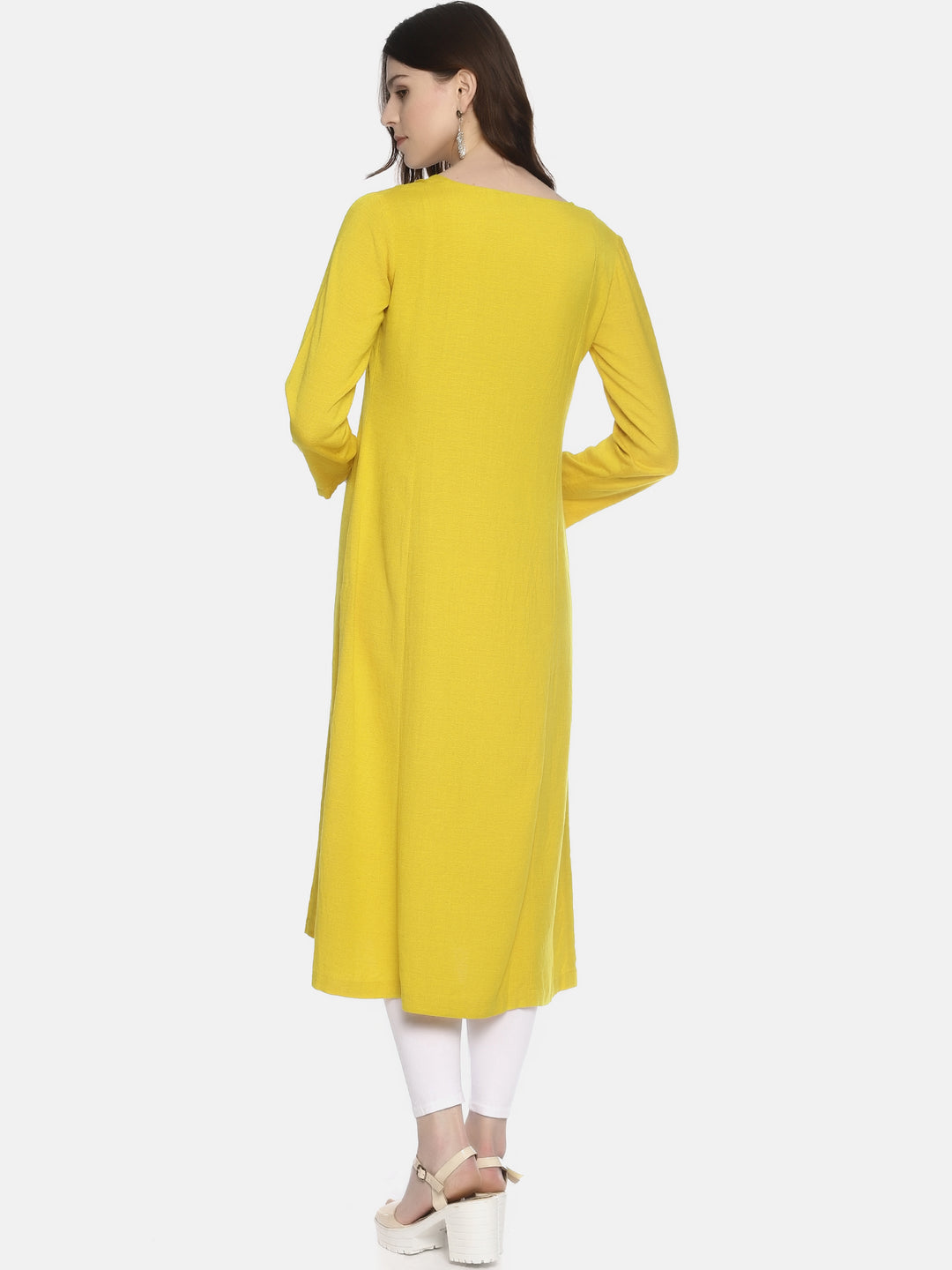 Yellow Long Sleeve Kurta