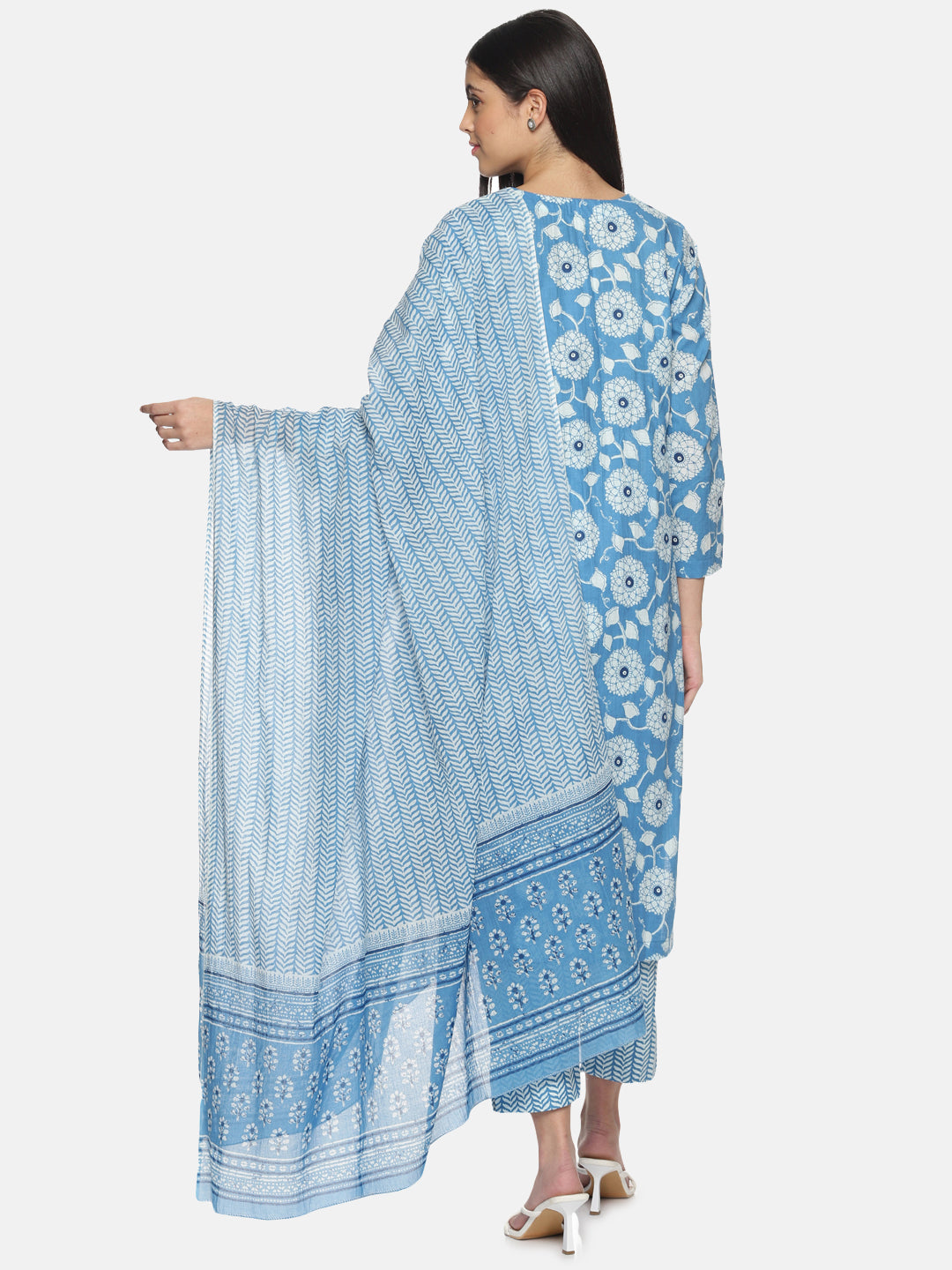 Blue Kurta Set with Dupatta