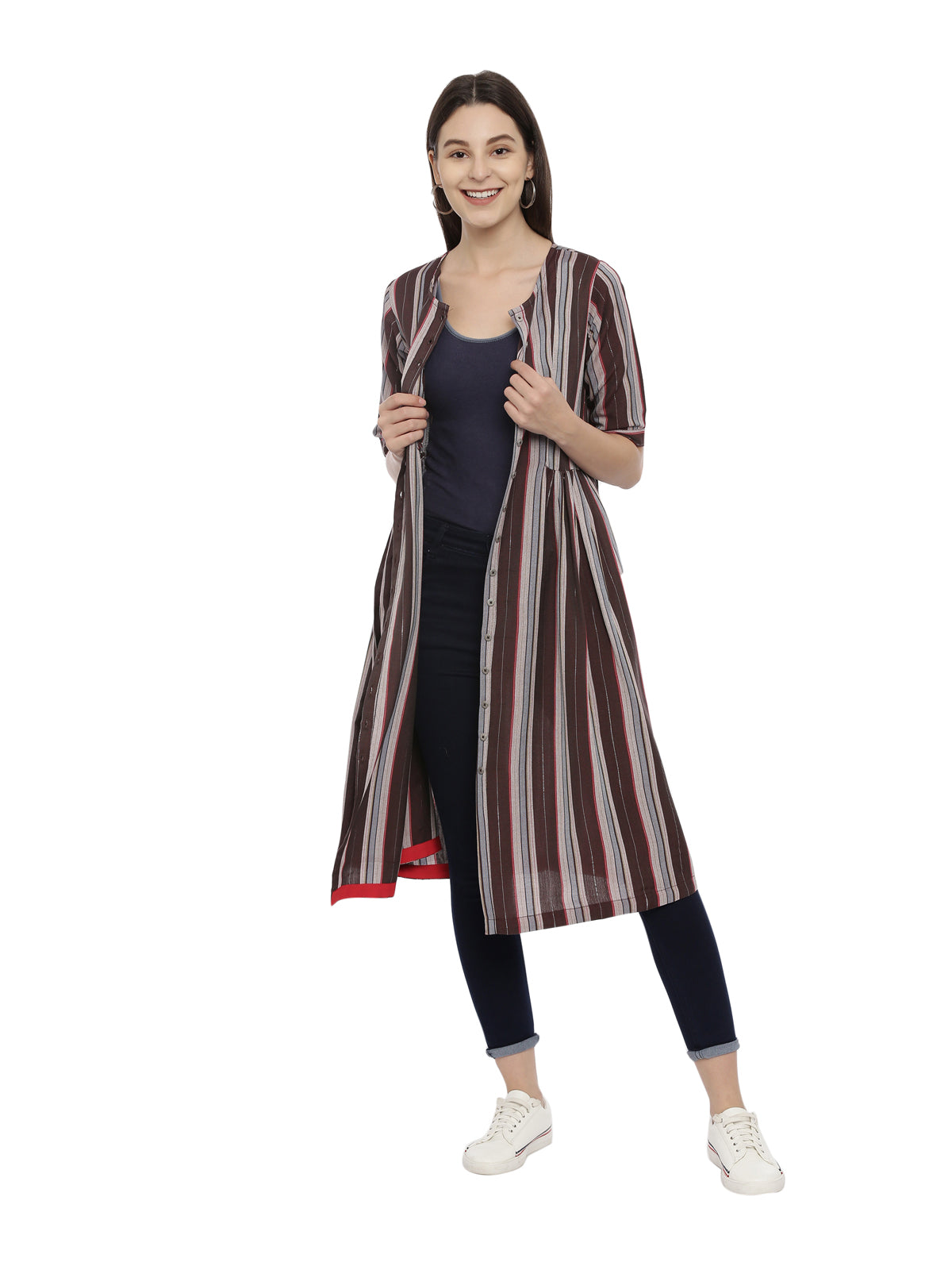 Buy online Green Stripes Shirt Dress from western wear for Women by Indian  Fashionista for ₹449 at 70% off | 2024 Limeroad.com
