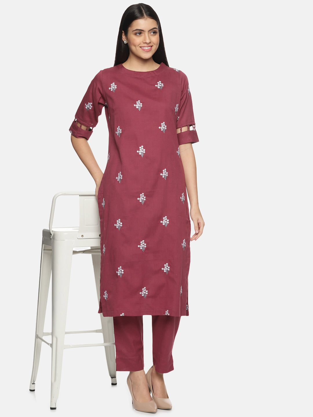 Onion color Kurta set