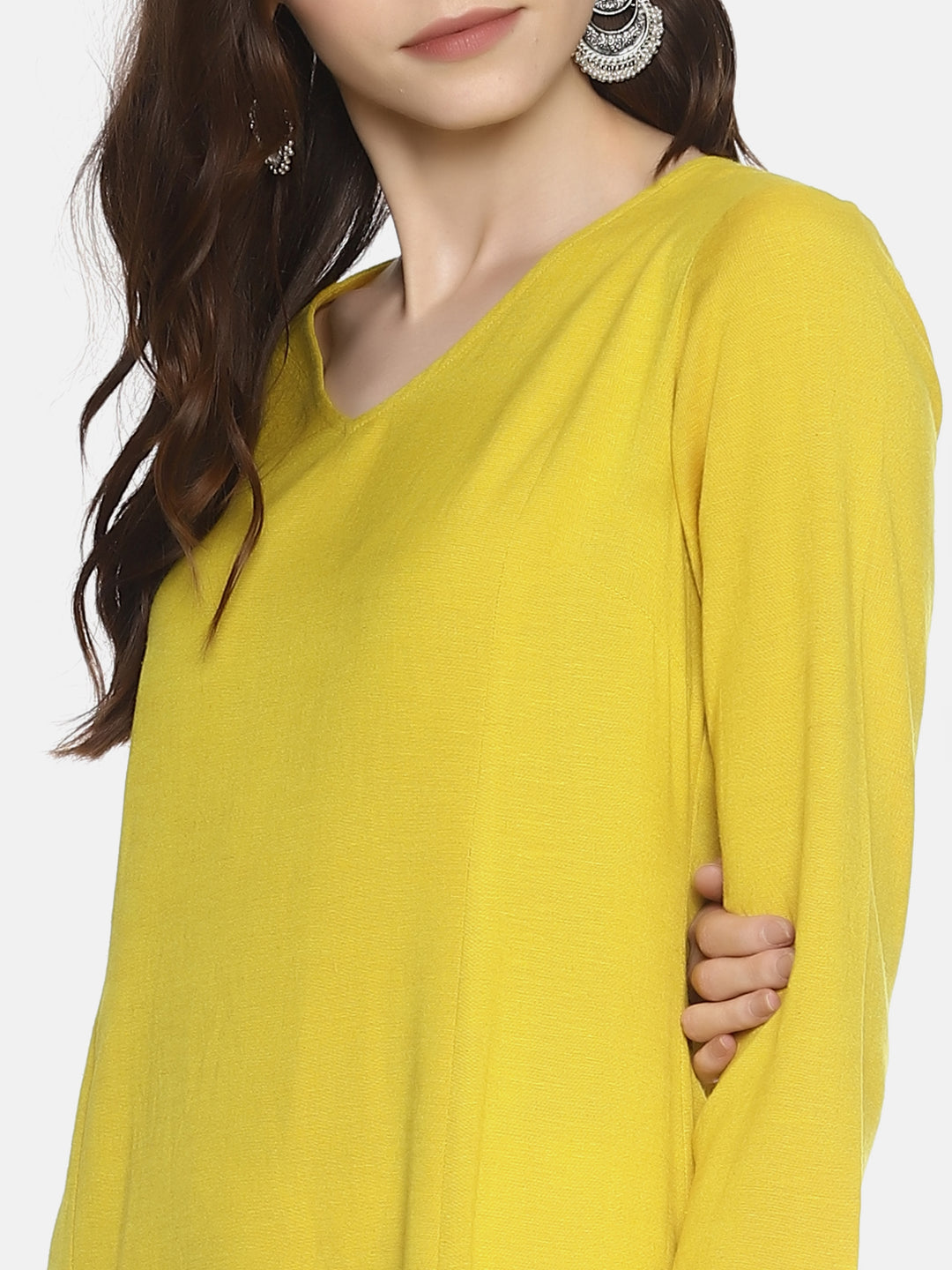 Yellow Long Sleeve Kurta