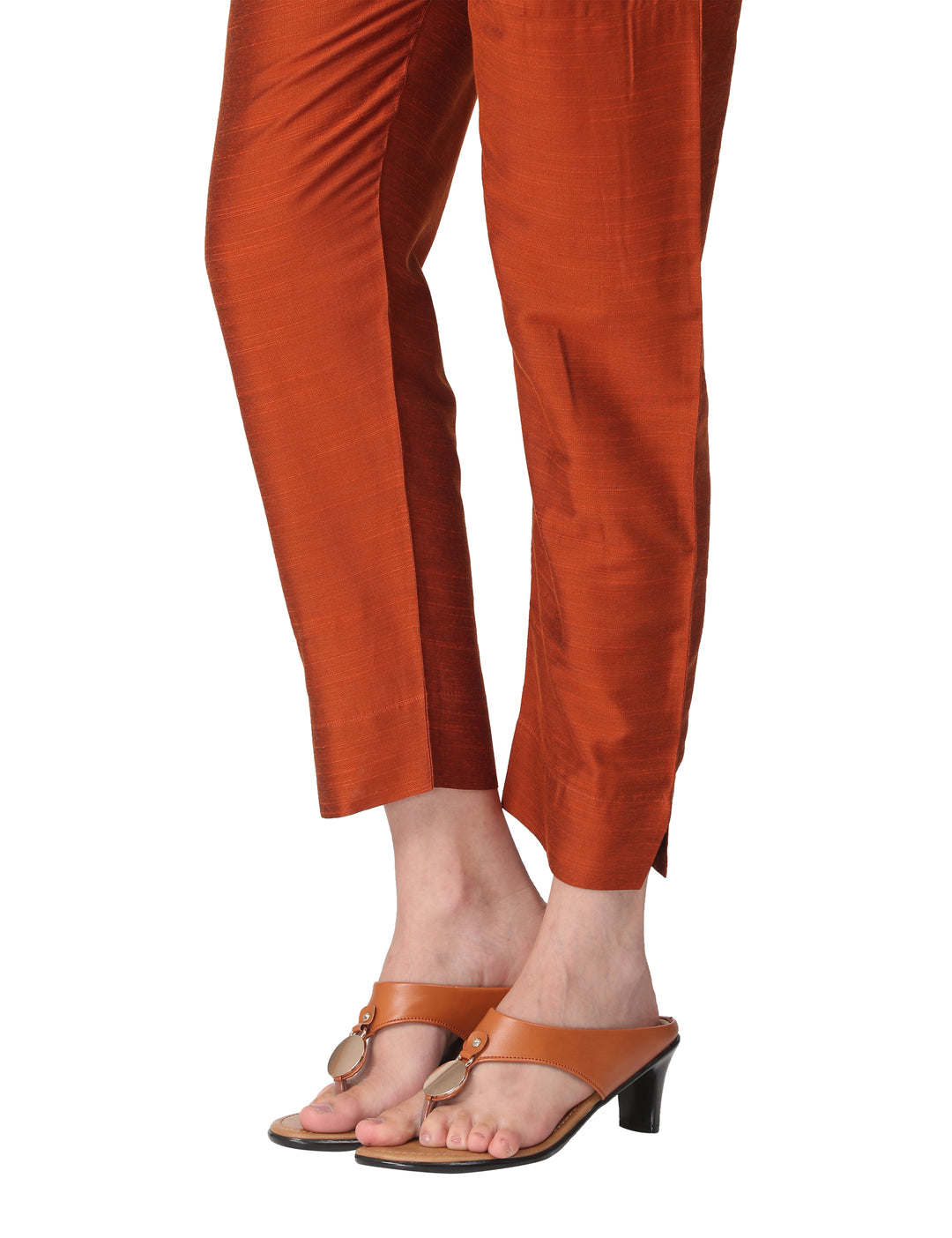 Elleora Rusty Orange Solid Kurta set